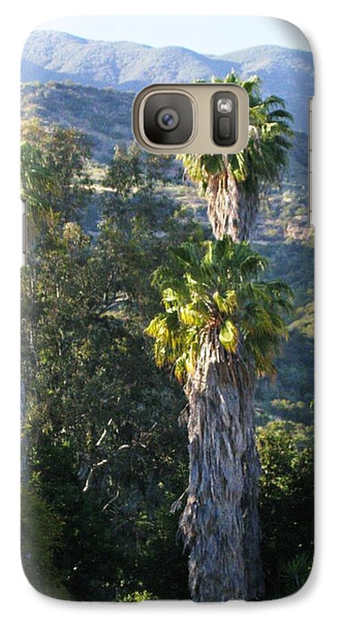 Palm Trees Galaxy S7 Case featuring the photograph Three Palm Trees by Sue Halstenberg