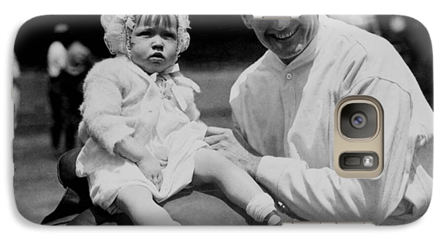 walter Johnson Galaxy S7 Case featuring the photograph Walter Johnson holding a baby - c 1924 by International Images