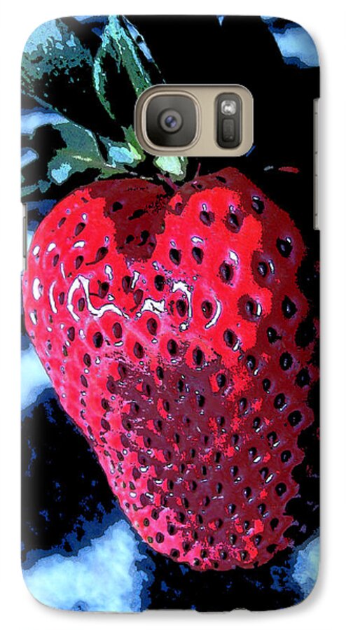 Strawberry Galaxy S7 Case featuring the photograph Zebra Strawberry by Kym Backland