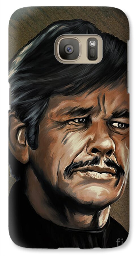 Actor Galaxy S7 Case featuring the painting Charles by Andrzej Szczerski