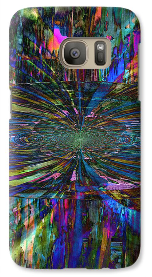 Abstract Painting Galaxy S7 Case featuring the painting Central Swirl by Kathy Sheeran