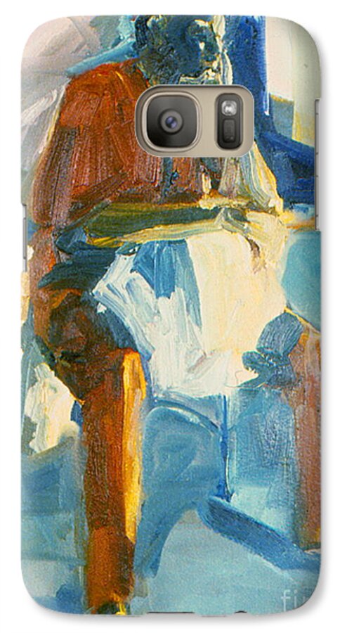 Oil Painting On Paper Galaxy S7 Case featuring the painting Ernie by Daun Soden-Greene