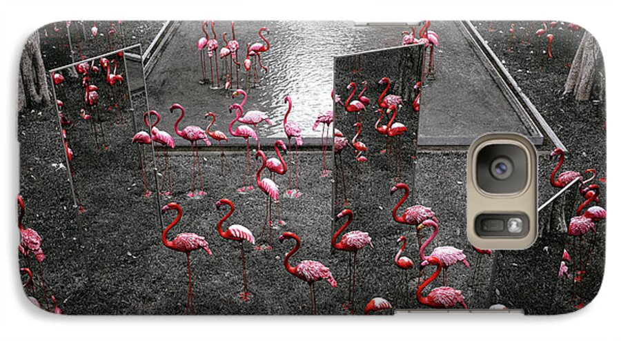 B&w Galaxy S7 Case featuring the photograph Flamingo #1 by Setsiri Silapasuwanchai