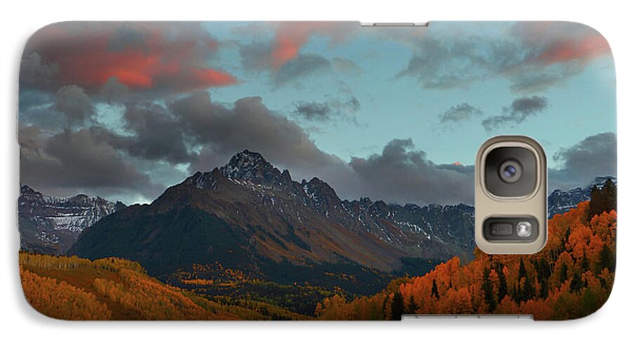Mount Galaxy S7 Case featuring the photograph Mount Sneffels sunset during autumn in Colorado #1 by Jetson Nguyen