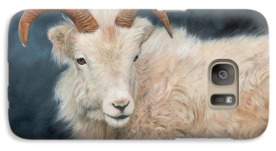 Mountain Goat Galaxy S7 Case featuring the painting Mountain Goat #1 by David Stribbling