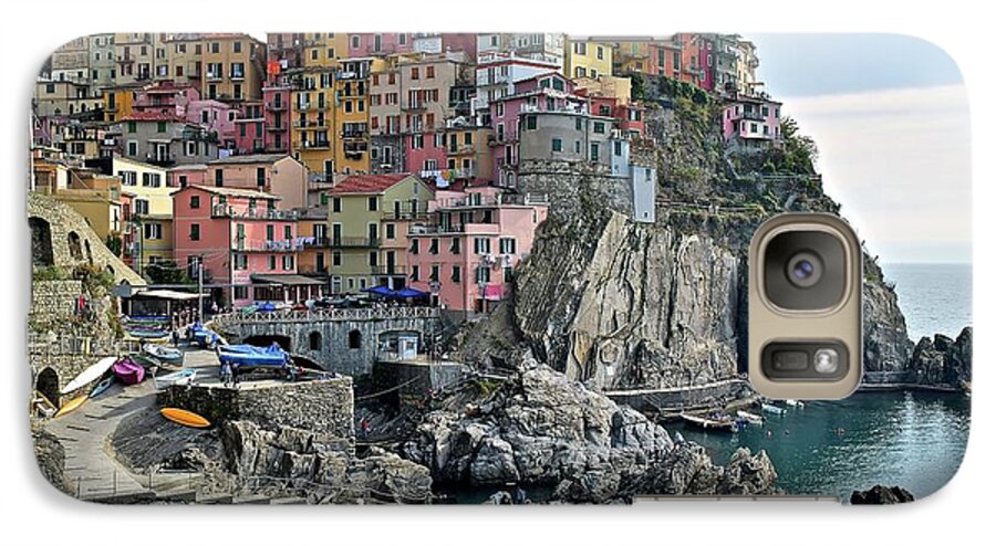 Manarola Galaxy S7 Case featuring the photograph Seaside Village #1 by Frozen in Time Fine Art Photography