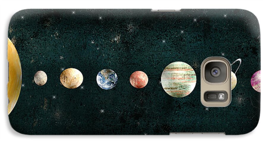 Solar System Galaxy S7 Case featuring the painting The Solar System #1 by Bri Buckley
