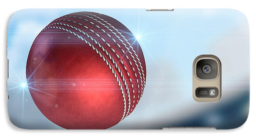 Cricket Galaxy S7 Case featuring the digital art Ball Flying Through The Air #17 by Allan Swart