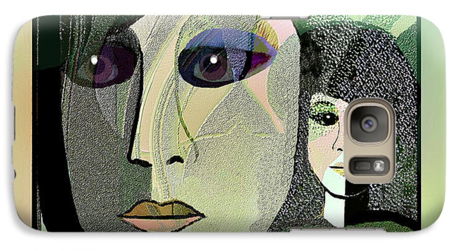 1968 - A Dolls Head Galaxy S7 Case featuring the digital art 1968 - A Dolls Head by Irmgard Schoendorf Welch