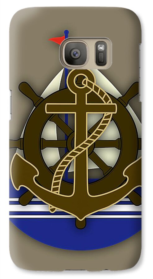Sailing Galaxy S7 Case featuring the mixed media Nautical Collection #1 by Marvin Blaine