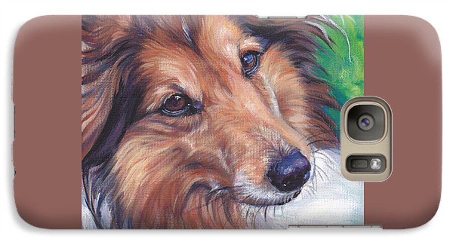 Shetland Sheepdog Galaxy S7 Case featuring the painting Shetland Sheepdog #5 by Lee Ann Shepard