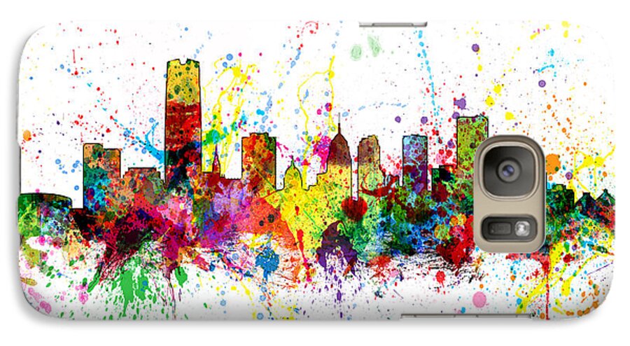 Oklahoma City Galaxy S7 Case featuring the digital art Oklahoma City Skyline #7 by Michael Tompsett