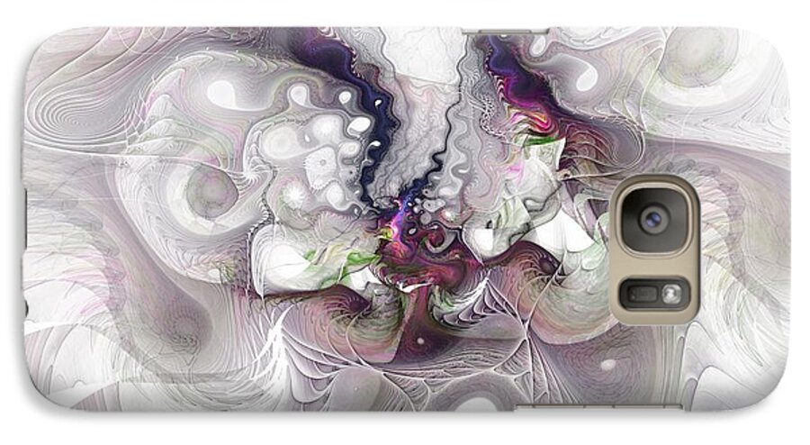 Abstract Galaxy S7 Case featuring the digital art A Leap Of Faith - Fractal Art by Nirvana Blues