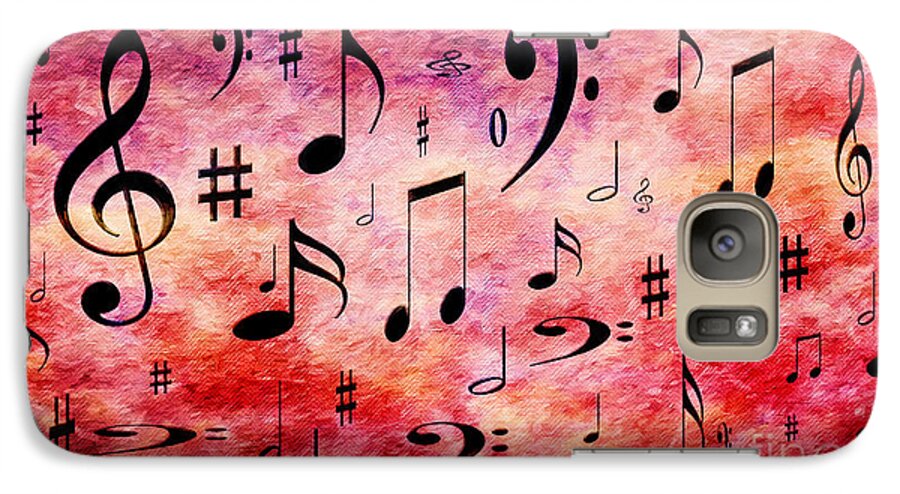 Abstract Galaxy S7 Case featuring the digital art A Musical Storm 4 by Andee Design