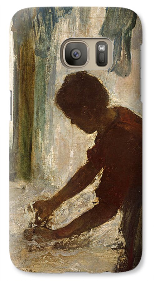 Edgar Degas Galaxy S7 Case featuring the painting A Woman Ironing by Edgar Degas