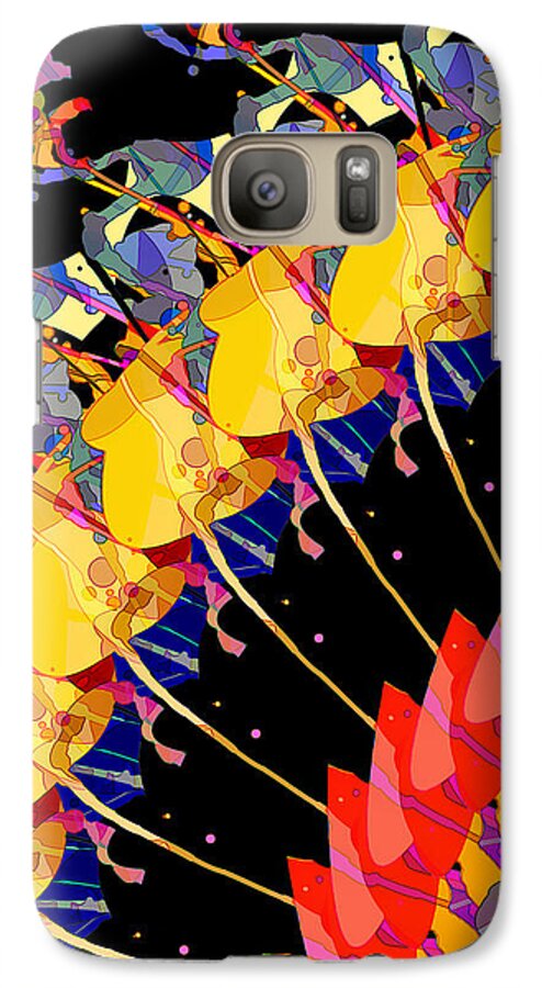 Digital Art Galaxy S7 Case featuring the digital art Abstract Collage of Colors by Phil Perkins