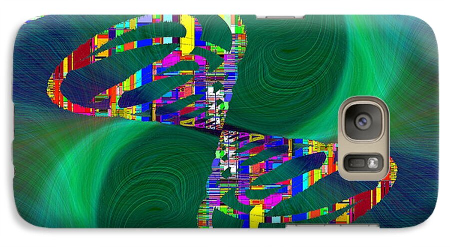 Abstract Galaxy S7 Case featuring the digital art Abstract Cubed 374 by Tim Allen