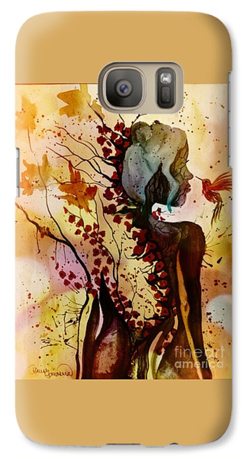 Abstract Galaxy S7 Case featuring the painting Alex In Wonderland by Denise Tomasura