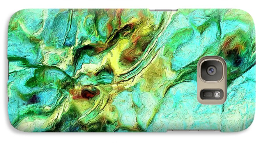 Abstract Galaxy S7 Case featuring the painting Amazon by Dominic Piperata