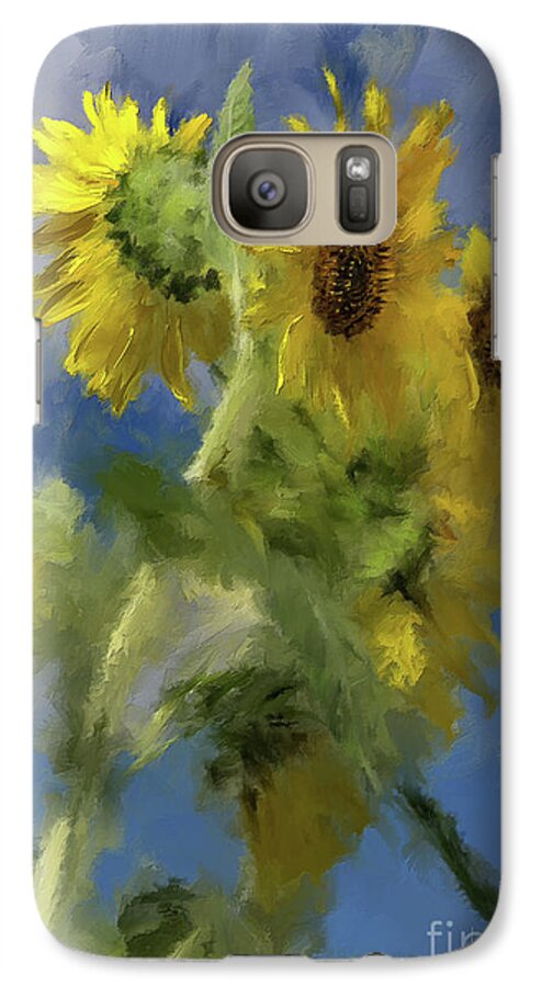 Sunflower Galaxy S7 Case featuring the photograph An Impression of Sunflowers In The Sun by Lois Bryan