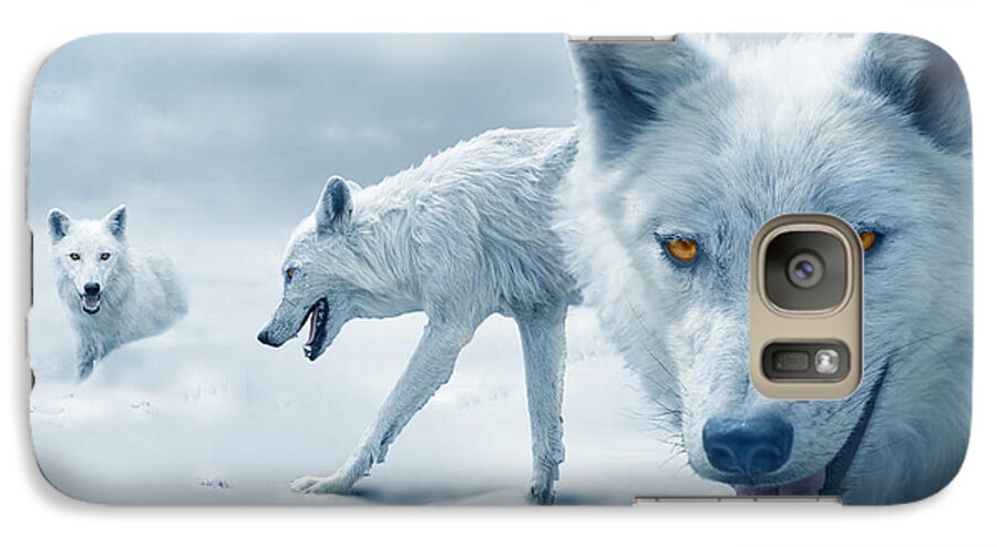 Arctic Galaxy S7 Case featuring the photograph Arctic Wolves by Mal Bray
