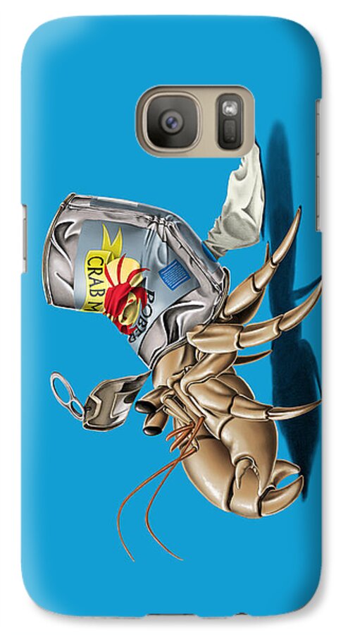 Crab Galaxy S7 Case featuring the digital art No Place Like Home Colour by Rob Snow