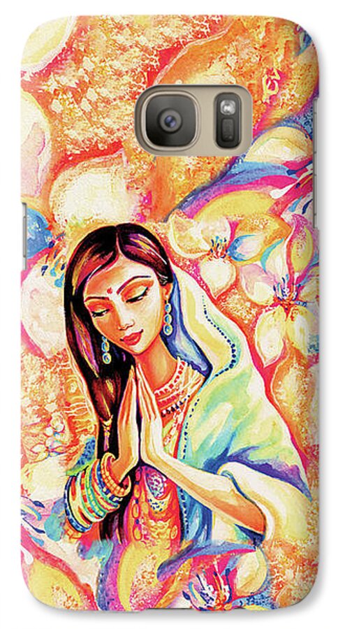 Praying Woman Galaxy S7 Case featuring the painting Little Himalayan Pray by Eva Campbell