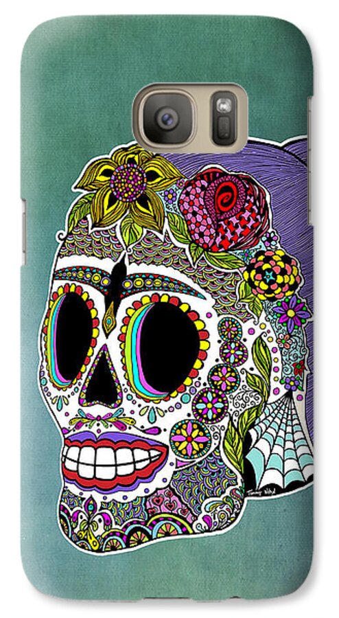 Frida Galaxy S7 Case featuring the digital art Catrina Sugar Skull by Tammy Wetzel