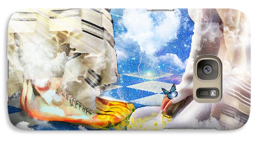 Humble Heart Galaxy S7 Case featuring the digital art At the feet of Jesus by Dolores Develde