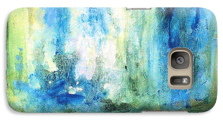Art Galaxy S7 Case featuring the painting Spring Rain by Laurie Rohner