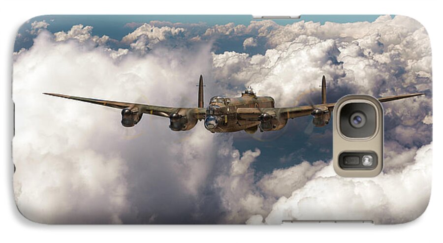 Item Galaxy S7 Case featuring the photograph Avro Lancaster above clouds by Gary Eason