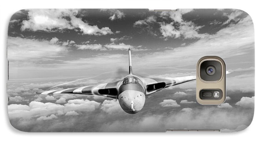 Avro Vulcan Galaxy S7 Case featuring the digital art Avro Vulcan head on above clouds by Gary Eason