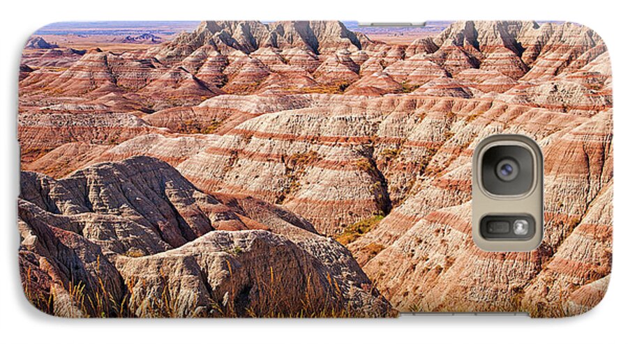 Badlands Galaxy S7 Case featuring the photograph Badlands by Mary Jo Allen
