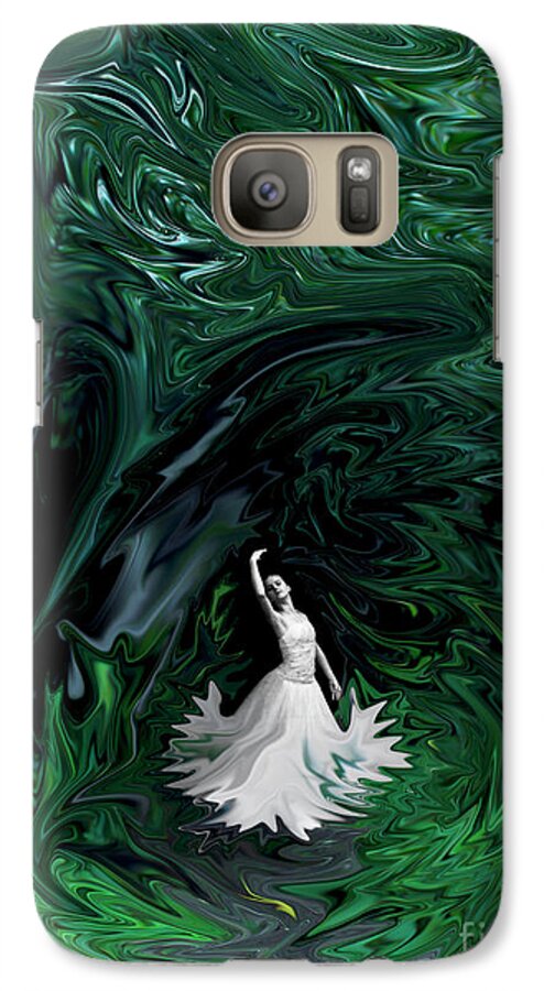 Green Galaxy S7 Case featuring the photograph Ballerina in Wonderland by Rebecca Margraf