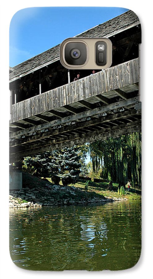 Usa Galaxy S7 Case featuring the photograph Bavarian Covered Bridge by LeeAnn McLaneGoetz McLaneGoetzStudioLLCcom
