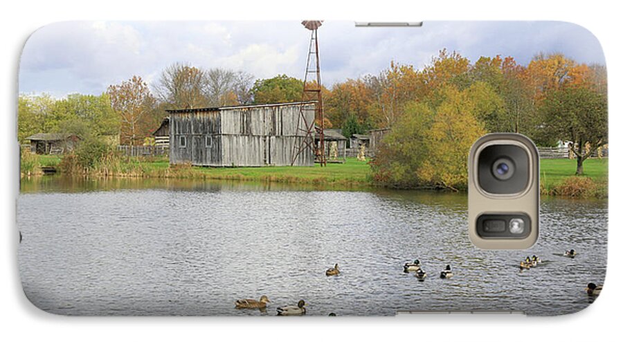 Landscape Galaxy S7 Case featuring the digital art Bedford Village by Sharon Batdorf