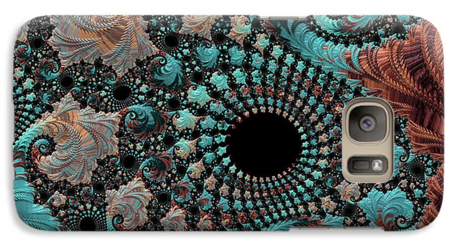 Geometric Fractal Galaxy S7 Case featuring the digital art Bejeweled Fractal by Bonnie Bruno