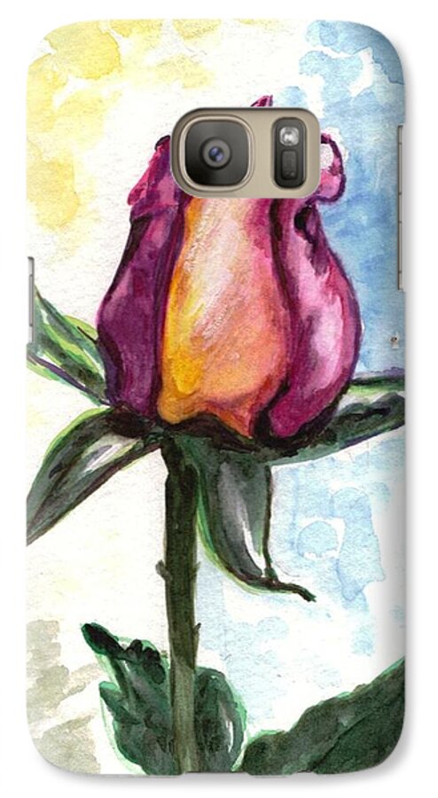 Flowers Galaxy S7 Case featuring the painting Birth of a life by Harsh Malik