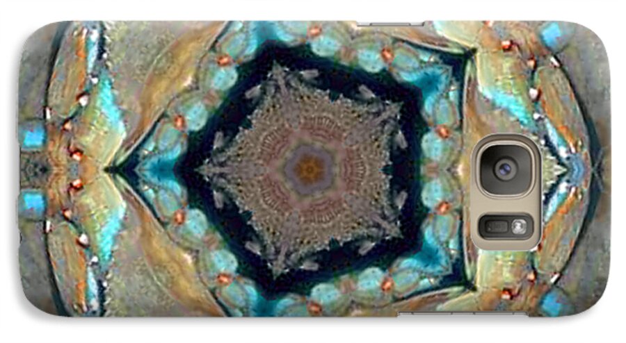 Blue Galaxy S7 Case featuring the photograph Blue Crab Kaleidoscope by Bill Barber