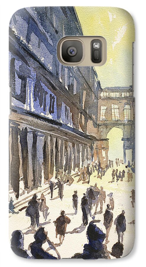 Street Scene Galaxy S7 Case featuring the painting Bologna Sunset- Italy by Ryan Fox