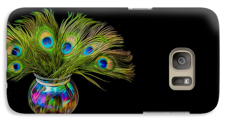 Glass Bowl Galaxy S7 Case featuring the photograph Bouquet of Peacock by Rikk Flohr
