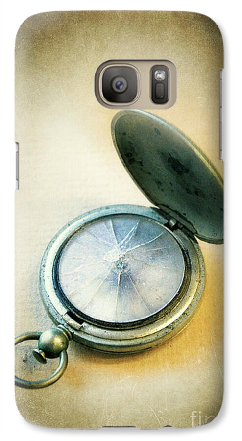 Broken Galaxy S7 Case featuring the photograph Broken Pocket Watch by Jill Battaglia