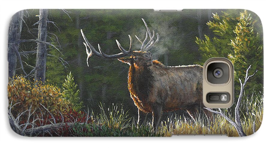 Elk Galaxy S7 Case featuring the painting Bugling Bull by Kim Lockman