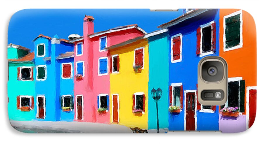 Italia Galaxy S7 Case featuring the photograph Burano Houses. by Juan Carlos Ferro Duque