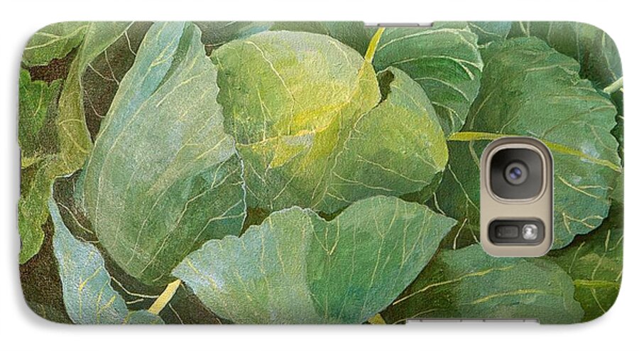 Cabbage Galaxy S7 Case featuring the painting Cabbage by Jennifer Abbot