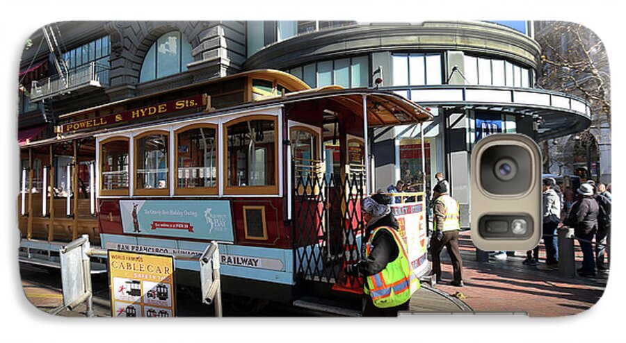 Cable Car Galaxy S7 Case featuring the photograph Cable Car Union Square stop by Steven Spak