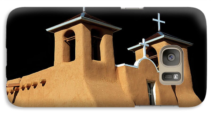 San Francisco De Asis Galaxy S7 Case featuring the photograph St Francis de Assi Church New Mexico by Bob Christopher