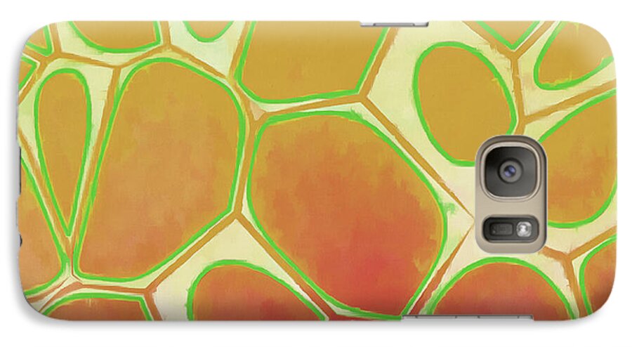 Painting Galaxy S7 Case featuring the painting Cells Abstract Five by Edward Fielding