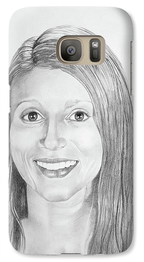 Girl Galaxy S7 Case featuring the drawing Christina by Mayhem Mediums