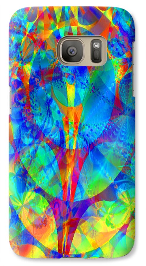 Digital Galaxy S7 Case featuring the digital art Circles of Life by Charmaine Zoe